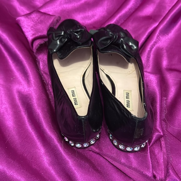 Miu Miu Black Bow Flats size 36 - Picture 6 of 6